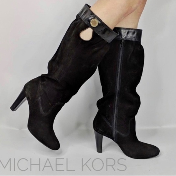 Michael Kors Black Suede Slouch Boot Sz 7 - Picture 6 of 6